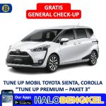Tune Up Paket 3 Mobil Toyota Sienta, Corolla