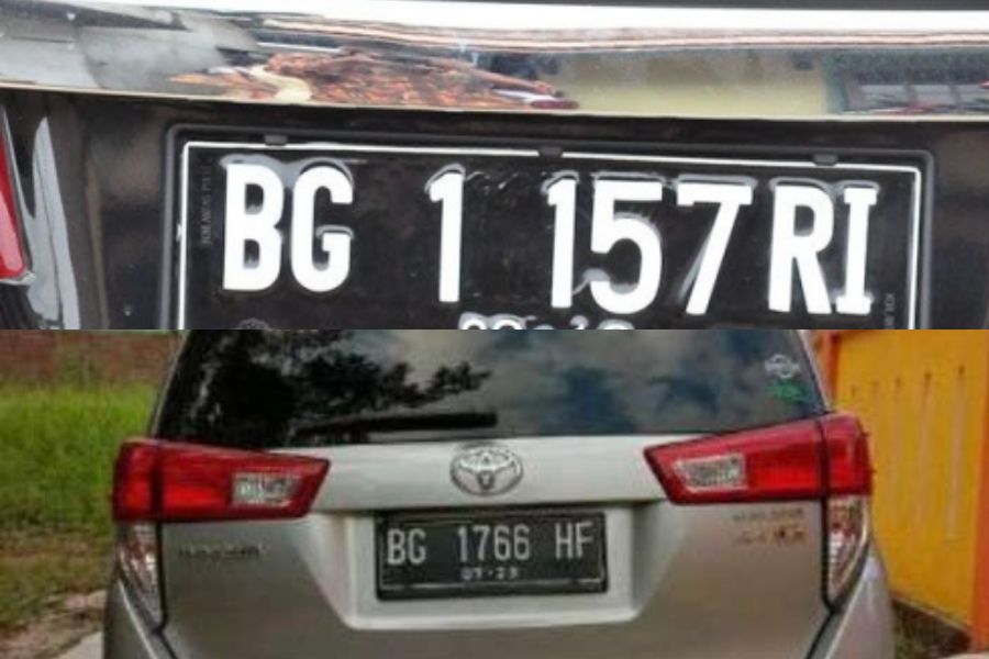 plat BG daerah mana