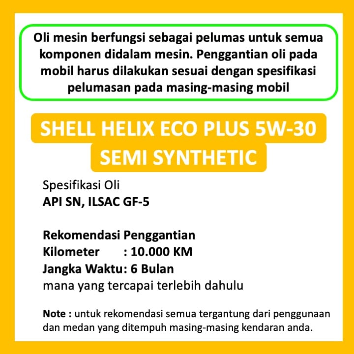 Paket Shell Helix Oli Mesin Honda Brio Halobengkel