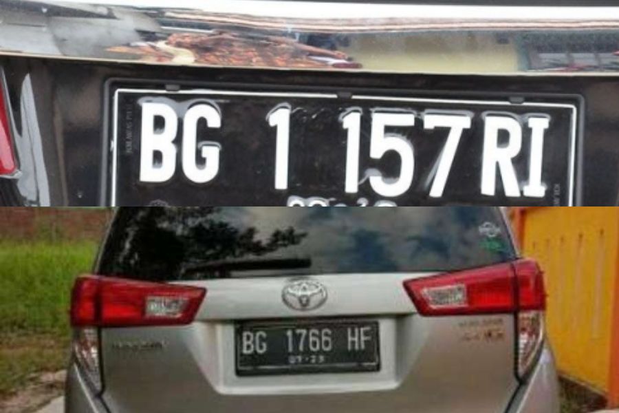 plat BG daerah mana